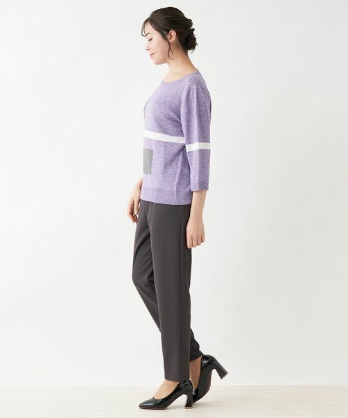 Leilian PLUS HOUSE / レリアンプラスハウス ニット・セーター | 配色デザインニット【HAND】 | 詳細9