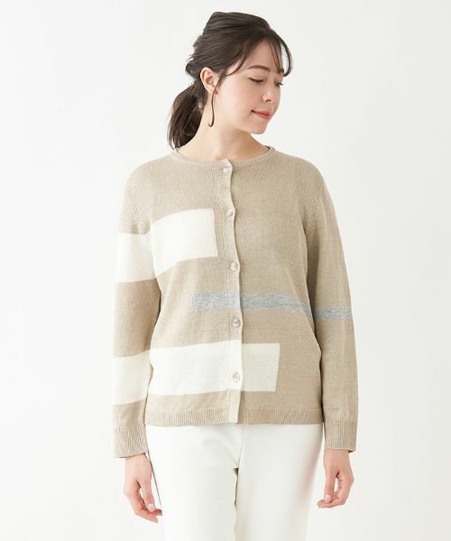 Leilian PLUS HOUSE / レリアンプラスハウス カーディガン・ボレロ | 麻素材カーディガン【HAND】 | 詳細4