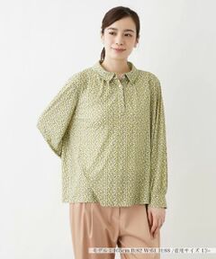 Leilian PLUS HOUSE / レリアンプラスハウス ポロシャツ | ジオメトリック柄ポロシャツ【ROCHAS Premiere】