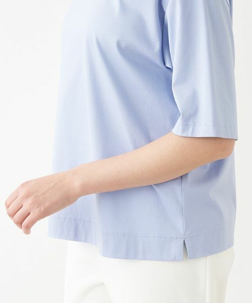 Leilian PLUS HOUSE / レリアンプラスハウス Tシャツ | 五分袖ロゴプリントＴシャツ【プラス企画】 | 詳細8