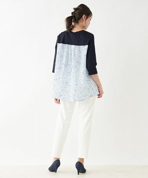 Leilian PLUS HOUSE / レリアンプラスハウス カットソー | 異素材切替カットソー【プラス企画】 | 詳細3