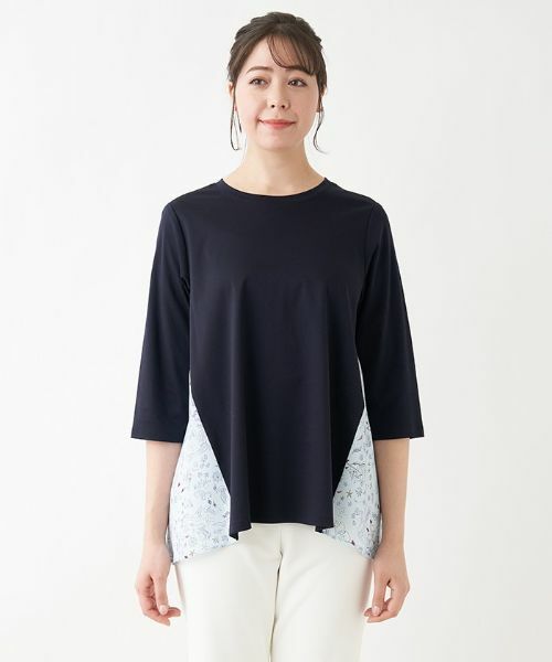 Leilian PLUS HOUSE / レリアンプラスハウス カットソー | 異素材切替カットソー【プラス企画】 | 詳細4