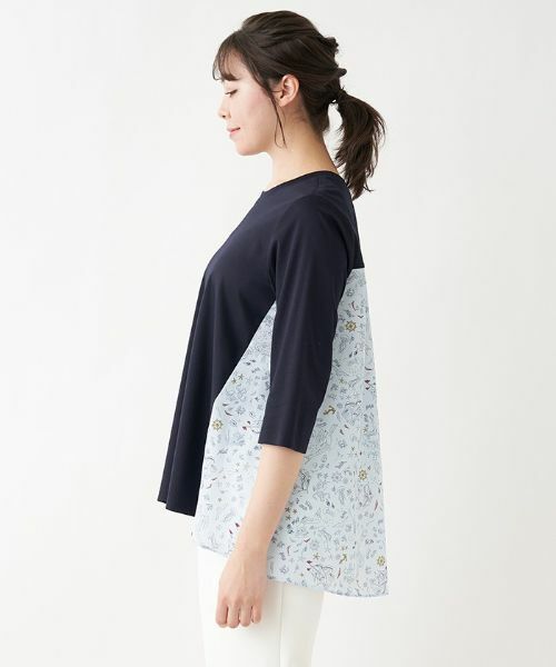 Leilian PLUS HOUSE / レリアンプラスハウス カットソー | 異素材切替カットソー【プラス企画】 | 詳細5