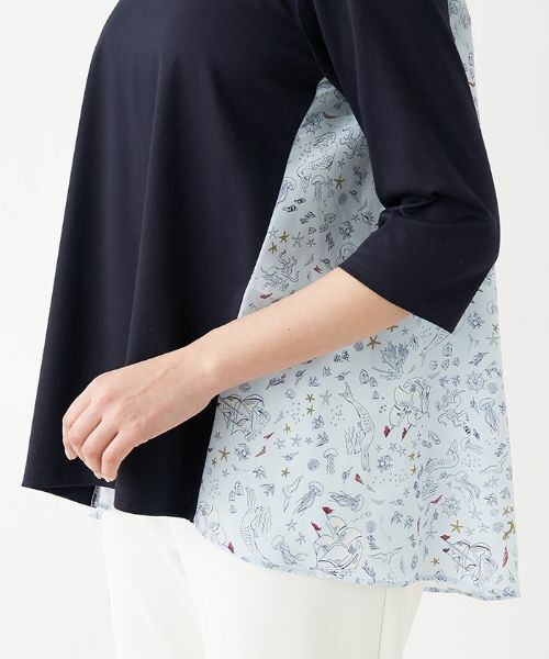 Leilian PLUS HOUSE / レリアンプラスハウス カットソー | 異素材切替カットソー【プラス企画】 | 詳細8