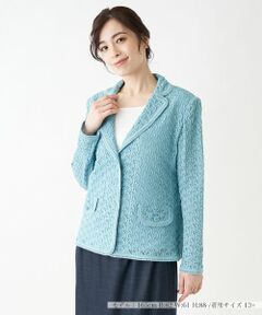 Leilian PLUS HOUSE / レリアンプラスハウス テーラードジャケット | コットンレーステーラードジャケット【VITTORIO】