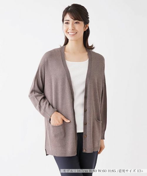 Leilian PLUS HOUSE / レリアンプラスハウス カーディガン・ボレロ | 【LE TRICOT PERUGIA】ハイゲージニットカーディガン | 詳細1