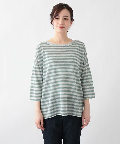 Leilian PLUS HOUSE / レリアンプラスハウス ニット・セーター | ボーダーセーター【LE TRICOT PERUGIA】 | 詳細4