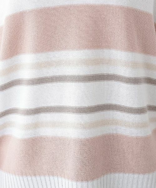 Leilian PLUS HOUSE / レリアンプラスハウス ニット・セーター | 配色ボーダーVネックニットプルオーバー【LE TRICOT PERUGIA】 | 詳細10
