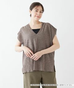 Leilian PLUS HOUSE / レリアンプラスハウス ニット・セーター | Vネックサマーニット【LE TRICOT PERUGIA】