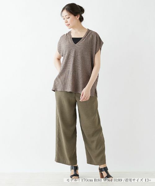 Leilian PLUS HOUSE / レリアンプラスハウス ニット・セーター | Vネックサマーニット【LE TRICOT PERUGIA】 | 詳細1