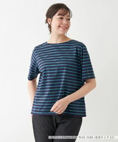 Leilian PLUS HOUSE / レリアンプラスハウス カットソー | ボーダープルオーバー【プラス企画】