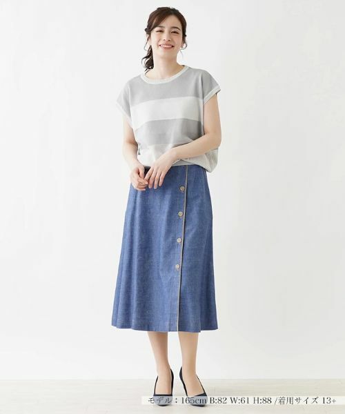 Leilian PLUS HOUSE / レリアンプラスハウス ニット・セーター | フレンチスリーブニット 【ROCHAS Premiere】 | 詳細2