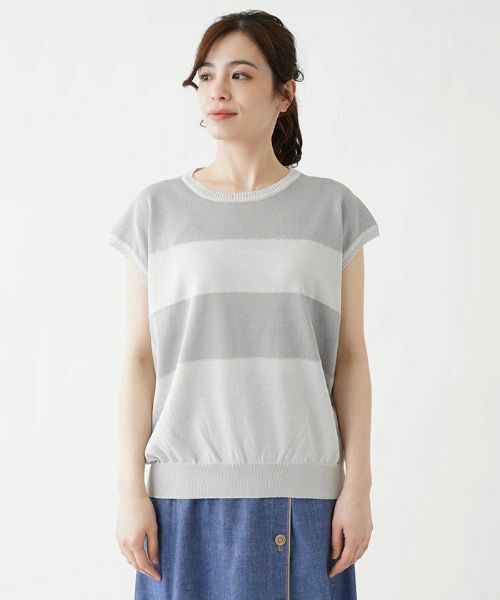 Leilian PLUS HOUSE / レリアンプラスハウス ニット・セーター | フレンチスリーブニット 【ROCHAS Premiere】 | 詳細5