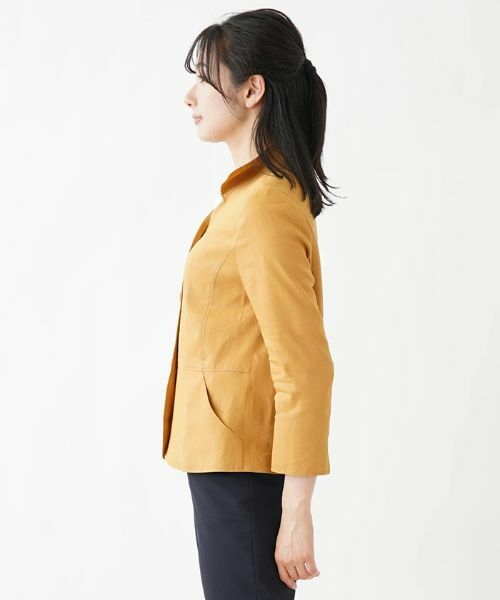 Leilian PLUS HOUSE / レリアンプラスハウス テーラードジャケット | 麻混オープンカラ—ジャケット【ROCHAS Premiere】 | 詳細5
