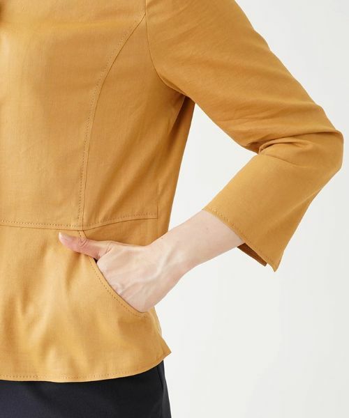 Leilian PLUS HOUSE / レリアンプラスハウス テーラードジャケット | 麻混オープンカラ—ジャケット【ROCHAS Premiere】 | 詳細9