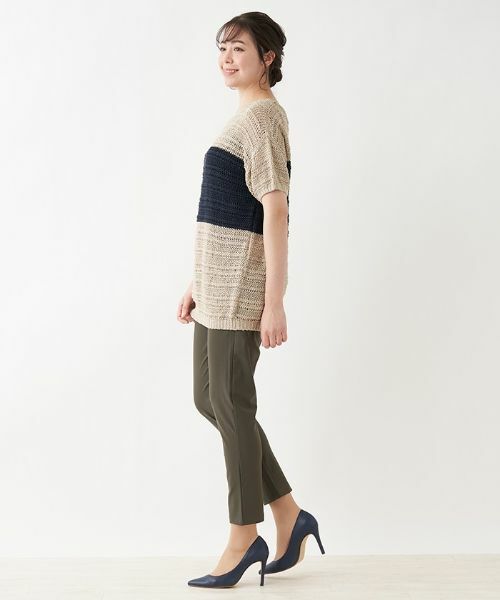 Leilian PLUS HOUSE / レリアンプラスハウス ニット・セーター | 透かし柄編みニット【BIANCA LANCIA】 | 詳細2