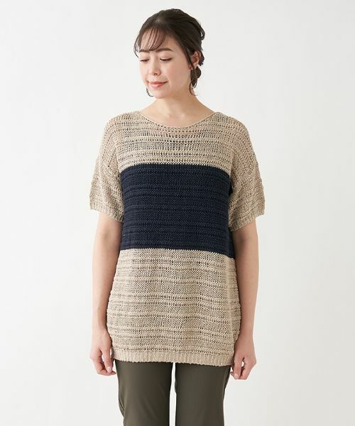 Leilian PLUS HOUSE / レリアンプラスハウス ニット・セーター | 透かし柄編みニット【BIANCA LANCIA】 | 詳細4