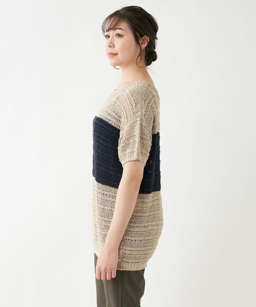 Leilian PLUS HOUSE / レリアンプラスハウス ニット・セーター | 透かし柄編みニット【BIANCA LANCIA】 | 詳細5