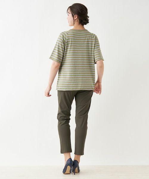 Leilian PLUS HOUSE / レリアンプラスハウス ニット・セーター | 五分袖ニットプルオーバー【BIANCA LANCIA】 | 詳細3