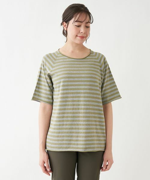 Leilian PLUS HOUSE / レリアンプラスハウス ニット・セーター | 五分袖ニットプルオーバー【BIANCA LANCIA】 | 詳細4