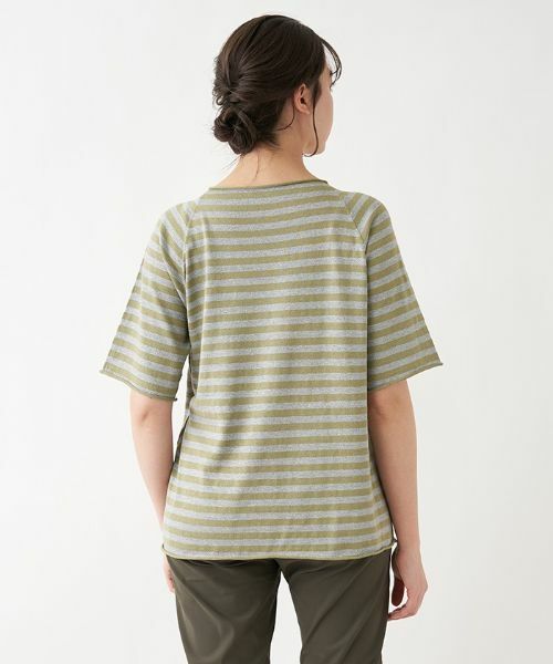 Leilian PLUS HOUSE / レリアンプラスハウス ニット・セーター | 五分袖ニットプルオーバー【BIANCA LANCIA】 | 詳細6