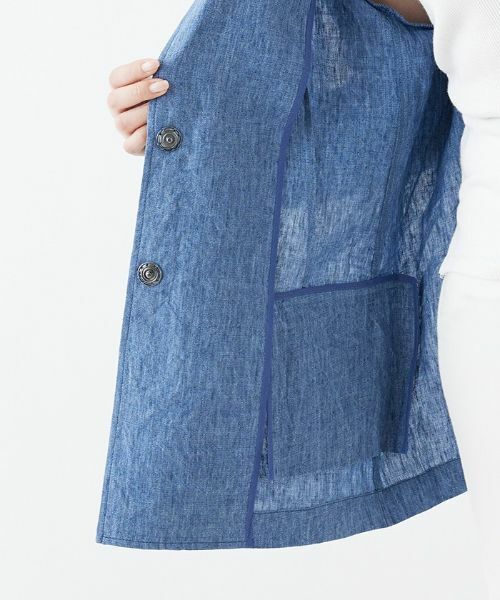 Leilian PLUS HOUSE / レリアンプラスハウス テーラードジャケット | リネンメッシュ切り替えブレザー | 詳細9