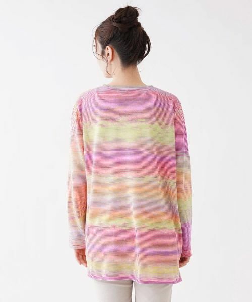 Leilian PLUS HOUSE / レリアンプラスハウス カーディガン・ボレロ | レインボーマルチストライプ柄カーディガン【FASHION SUITE】 | 詳細7