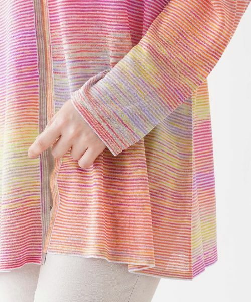 Leilian PLUS HOUSE / レリアンプラスハウス カーディガン・ボレロ | レインボーマルチストライプ柄カーディガン【FASHION SUITE】 | 詳細9