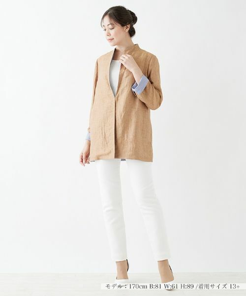 Leilian PLUS HOUSE / レリアンプラスハウス テーラードジャケット | 配色襟ジャケット | 詳細2