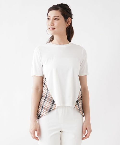 Leilian PLUS HOUSE / レリアンプラスハウス カットソー | 異素材コンビインナー【Leilian：EZUMI】 | 詳細4