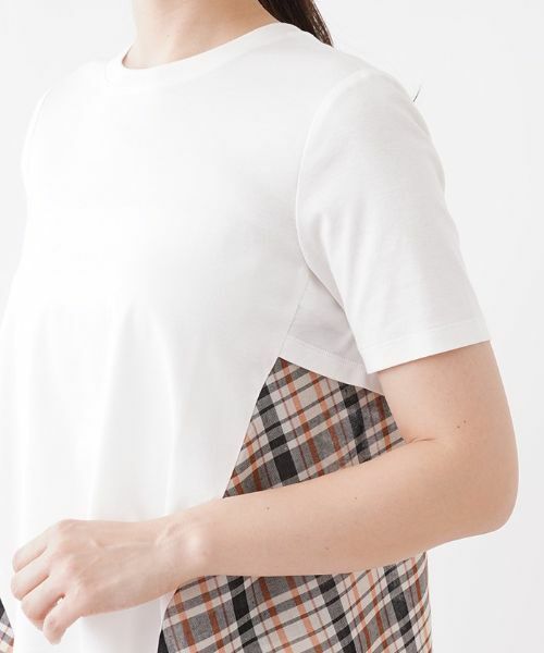 Leilian PLUS HOUSE / レリアンプラスハウス カットソー | 異素材コンビインナー【Leilian：EZUMI】 | 詳細8