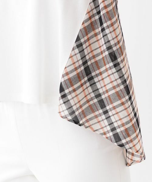 Leilian PLUS HOUSE / レリアンプラスハウス カットソー | 異素材コンビインナー【Leilian：EZUMI】 | 詳細9