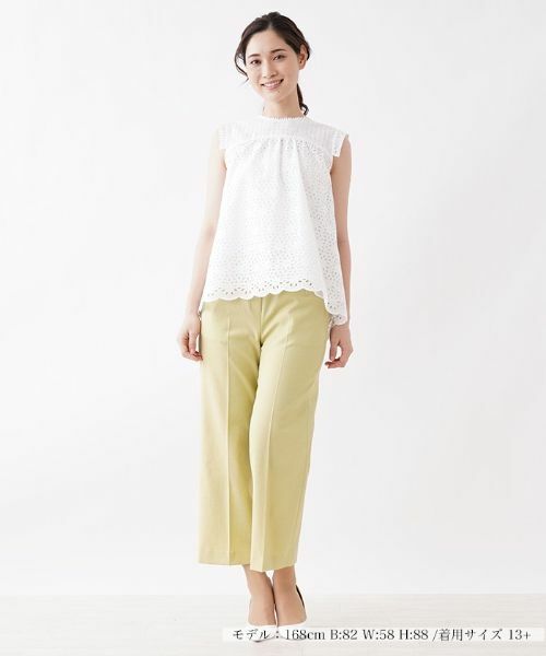 Leilian PLUS HOUSE / レリアンプラスハウス シャツ・ブラウス | カットレースのノースリーブブラウス | 詳細1