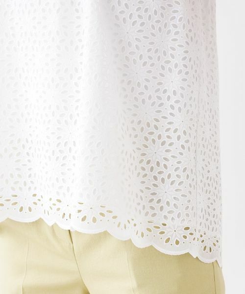 Leilian PLUS HOUSE / レリアンプラスハウス シャツ・ブラウス | カットレースのノースリーブブラウス | 詳細10