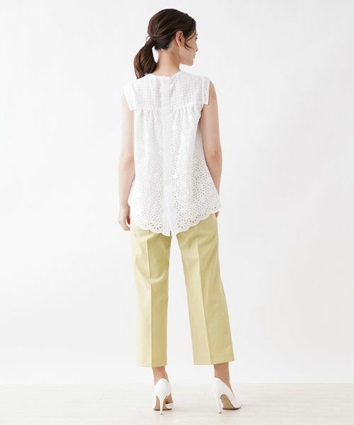 Leilian PLUS HOUSE / レリアンプラスハウス シャツ・ブラウス | カットレースのノースリーブブラウス | 詳細3