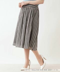 Leilian PLUS HOUSE / レリアンプラスハウス ミニ・ひざ丈スカート | 【セットアップ対応商品】ストライプ柄スカート【Leilian the week】