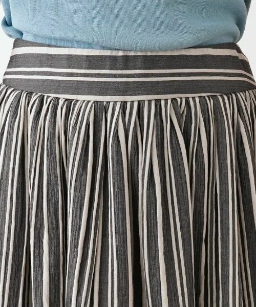 Leilian PLUS HOUSE / レリアンプラスハウス ミニ・ひざ丈スカート | 【セットアップ対応商品】ストライプ柄スカート【Leilian the week】 | 詳細6