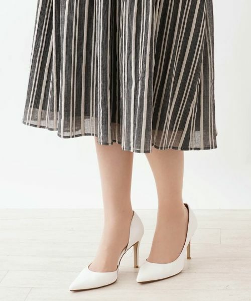 Leilian PLUS HOUSE / レリアンプラスハウス ミニ・ひざ丈スカート | 【セットアップ対応商品】ストライプ柄スカート【Leilian the week】 | 詳細7