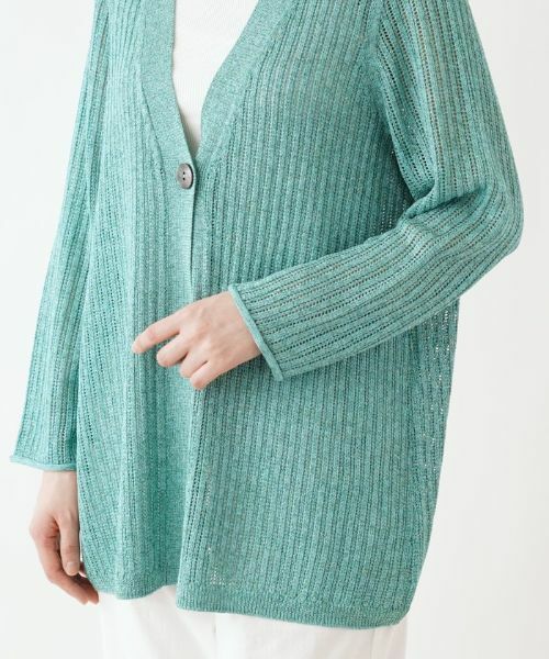 Leilian PLUS HOUSE / レリアンプラスハウス カーディガン・ボレロ | Vネックカーディガン【Leilian the week】 | 詳細8