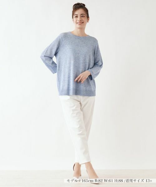 Leilian PLUS HOUSE / レリアンプラスハウス ニット・セーター | クルーネックニットプルオーバー | 詳細1