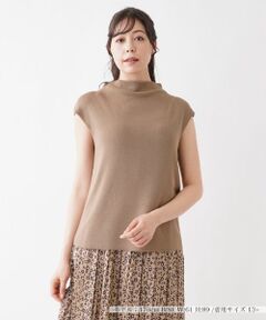 Leilian PLUS HOUSE / レリアンプラスハウス ニット・セーター | ハイネックフレンチスリーブニット