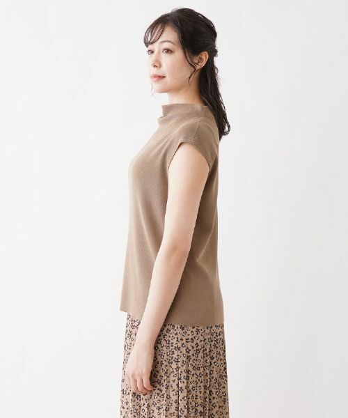 Leilian PLUS HOUSE / レリアンプラスハウス ニット・セーター | ハイネックフレンチスリーブニット | 詳細10