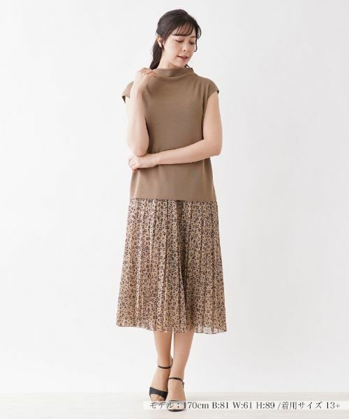 Leilian PLUS HOUSE / レリアンプラスハウス ニット・セーター | ハイネックフレンチスリーブニット | 詳細2