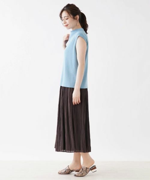 Leilian PLUS HOUSE / レリアンプラスハウス ニット・セーター | ハイネックフレンチスリーブニット | 詳細3