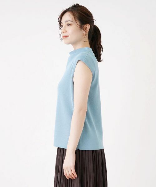 Leilian PLUS HOUSE / レリアンプラスハウス ニット・セーター | ハイネックフレンチスリーブニット | 詳細9