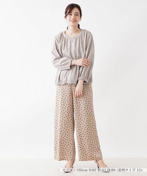 Leilian PLUS HOUSE / レリアンプラスハウス その他パンツ | プリントセミワイドパンツ【my perfect wardrobe】 | 詳細1