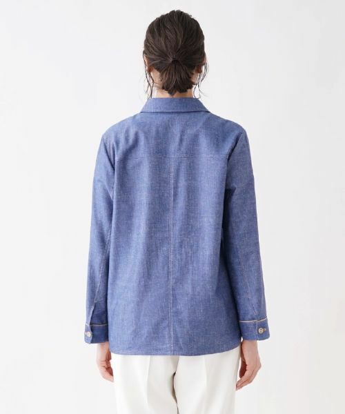 Leilian PLUS HOUSE / レリアンプラスハウス シャツ・ブラウス | 配色トリムデニムシャツ | 詳細6