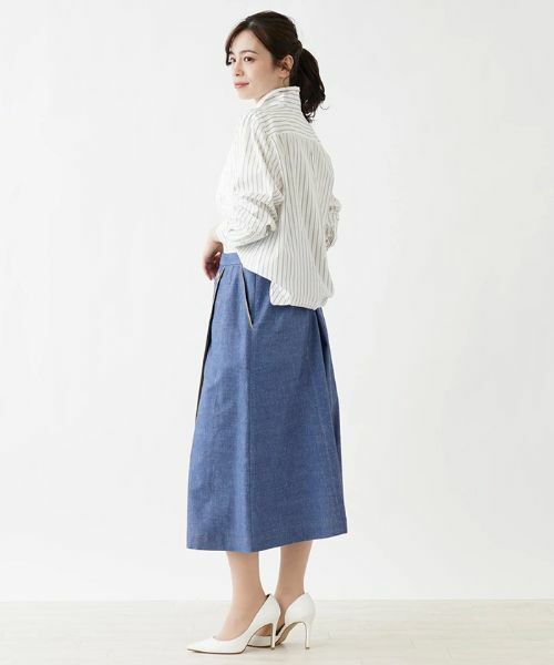 Leilian PLUS HOUSE / レリアンプラスハウス ミニ・ひざ丈スカート | ストレッチデニムスカート【Leilian the week】 | 詳細2