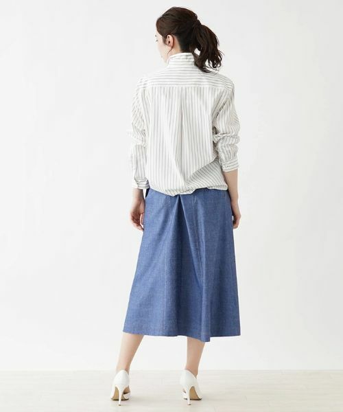 Leilian PLUS HOUSE / レリアンプラスハウス ミニ・ひざ丈スカート | ストレッチデニムスカート【Leilian the week】 | 詳細3