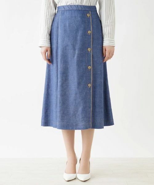 Leilian PLUS HOUSE / レリアンプラスハウス ミニ・ひざ丈スカート | ストレッチデニムスカート【Leilian the week】 | 詳細4